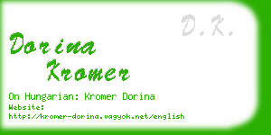 dorina kromer business card